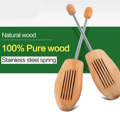 Premium Wooden Shoe Tree with Spring